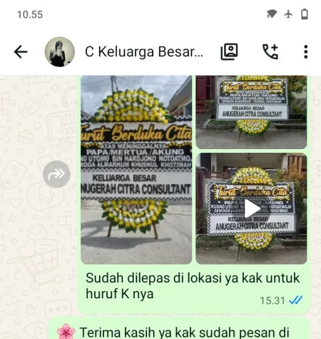Pengiriman Papan Bunga Duka Keseneng Purworejo